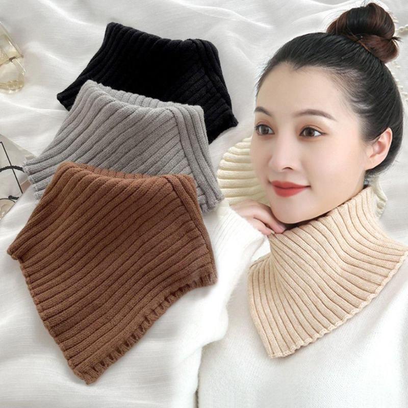 Mote varm avtakbar turtleneck hals varmere skjerf strikket falsk krage