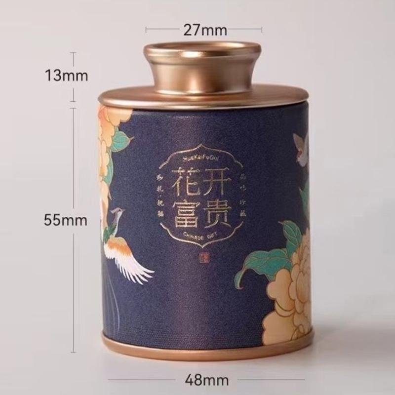 Solid Mini Empty Tea Tin Can Household Green Black Tea Sealed Jar Portable Travel Small Tea Packaging Box Mini Sealed Paper Ca