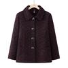 Women's Thickened Fleece-Lined Lapel Coat for Seniors