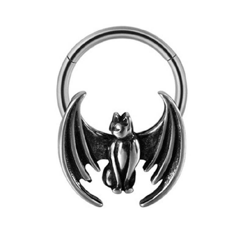 Set of 2 Septum Rings Hoop with Animal Theme Nose and Ear Piercing Jewelry Eye Catching Nose Rings Body Accessories