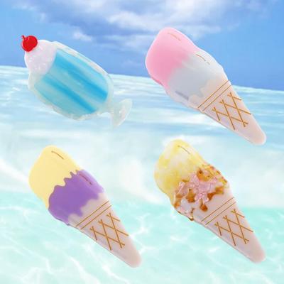 Blaue Eiscreme Acetat Haarspange Cartoon Sommer Saft Cocktail Haarspange All-Match Kopfschmuck Essigsäure Haifisch-Klammer Täglich
