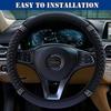 Soft Leather Car Steering Wheel Cover, Universal 15 Inch Colorful Rhinestones Anti-Slip Elastic Steering Wheel Covers For Most Cars, Sparkly Crystal