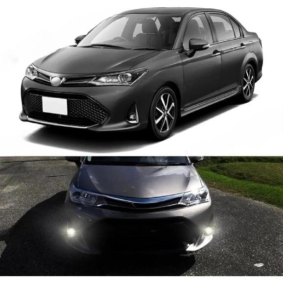 Led Fog Lights Compatible For Toyota Corolla Axio 2018 2019 2020 2021 Fog Lamp Assembly Grill Headlight Wires Button Frame Chrome Covers(Led Fog