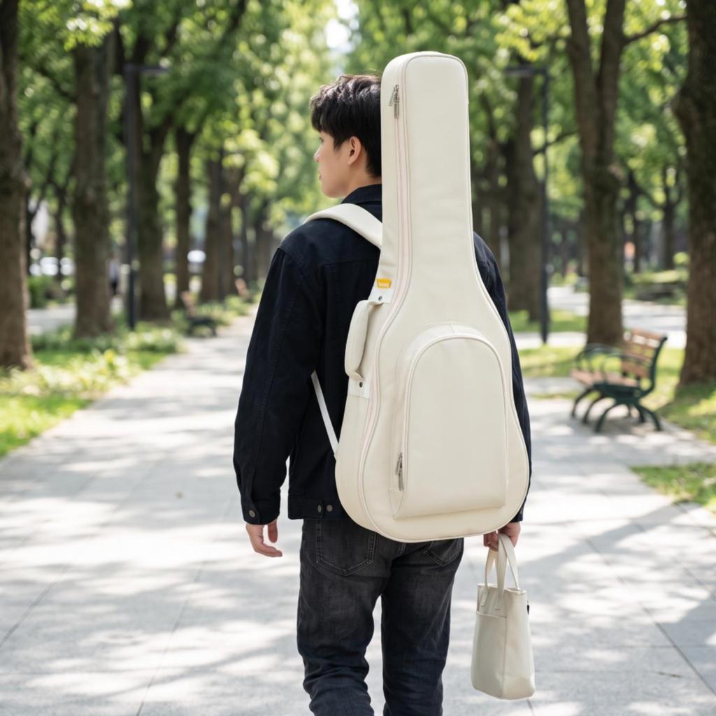 Acoustic Guitar Gig Bag Protective Soft for Travel, Students