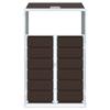 Vidaxl Single Birch Waste Bin Enclosure, 72X81X115 Cm