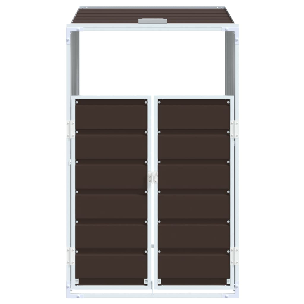 Vidaxl Single Birch Waste Bin Enclosure, 72X81X115 Cm