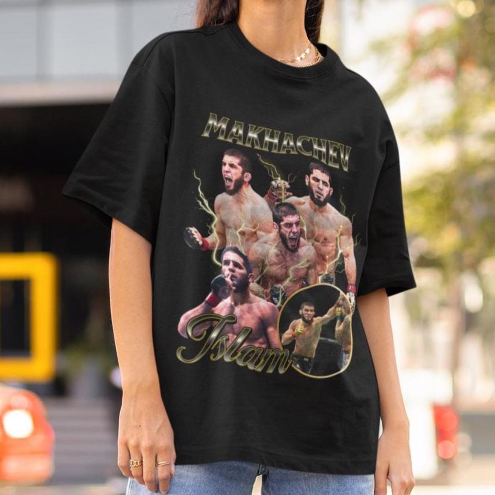 Islam Makhachev 90s UFC Shirt Graphic Style T-Shirt kickboxing T-Shirt Vintage Oversized Sport Tee Retro Boxer MMA Bootleg Gift MMA ufc fan M