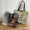 European & American Style Printed Canvas Bag: Large-Capacity Handbag, Cute Korean Shoulder Bag, Perfect for Moms & Students