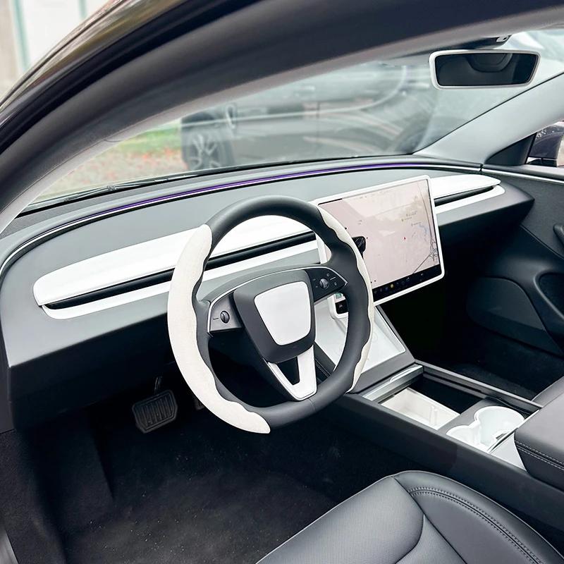 For Tesla Model 3 Highland Model Y Juniper 25 26 ABS Dashboard Cover Trim Air Outlet Panel Cover Sticker Car Interior Parts