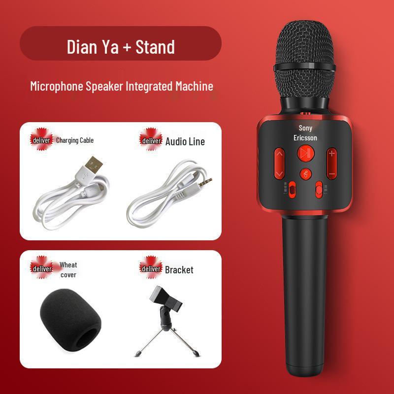 Wireless Bluetooth Microphone & Speaker for Mobile - Sing K Songs At Home for Kids & Adults