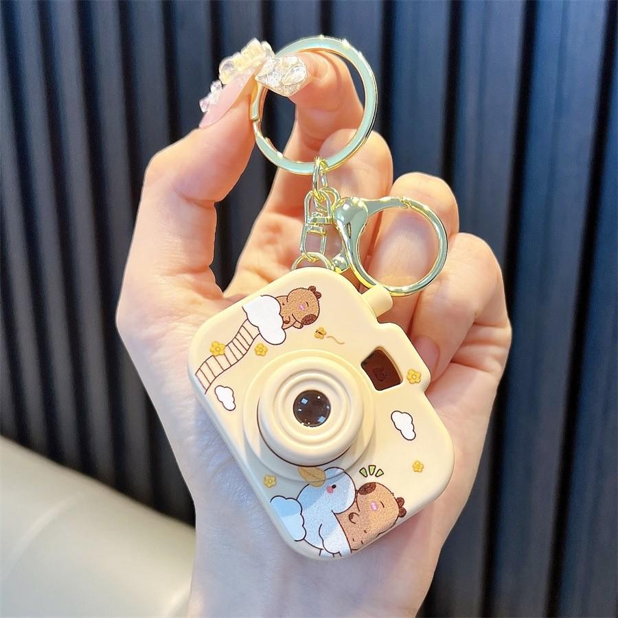 Luminous Cartoon Projector Camera Keychain - Small Gift & Bag Pendant