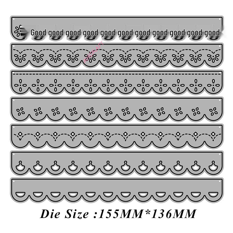 

6090 Metal Carbon Steel Lace Frame Die-Cutting Knife for DIY Crafts, January 2024 155*136mm, 62g/set
