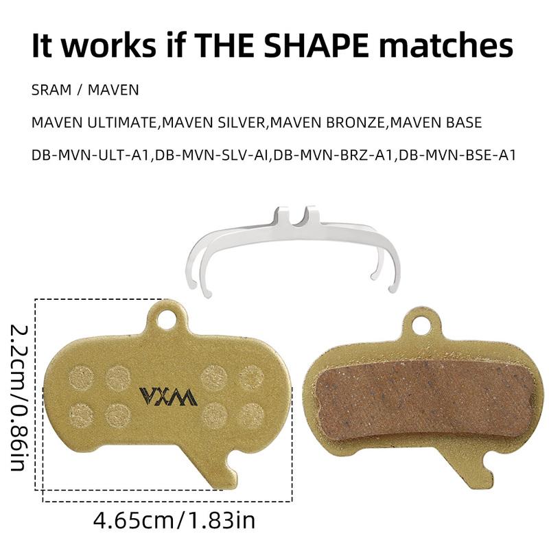 2 Pairs VXM Mountain Bike Disc Brake Pads for Sram Maven ULT/SLV/BRZ/BSE Hydraulic Caliper