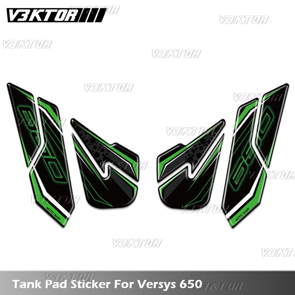 Motorcycle Fuel Tank Pad Sticker Oil Gas Cap 3D Decal Cover Protector Waterproof For versys650 VERSYS 650 2022-2024