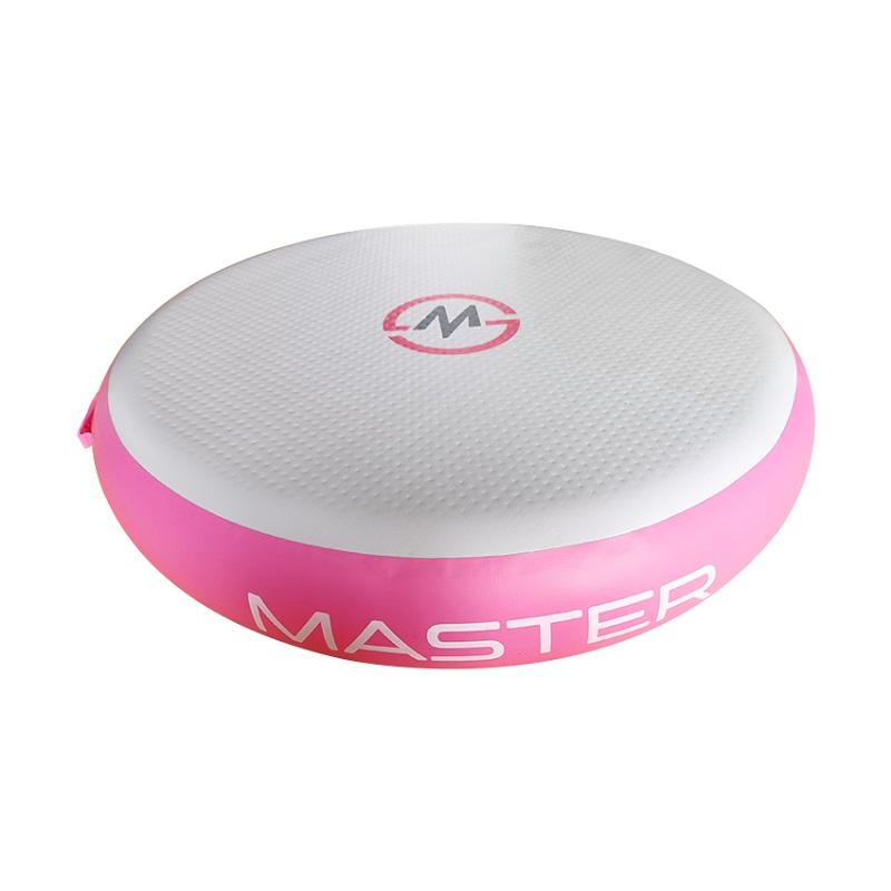 Airspot Master Runde Gymnastikmatte, 100 x 20 cm, Pink und Grau