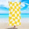 Large Beach Towel For Women Men Wavy Plaid Bath Towel Oversized Quick Dry Sand Free Swimming Pool Travel Shower Blanket