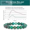 Malachite Bracelet for Women Men Natural Stone Bead Bracelet Round Diabetic Relief Bracelet Jewelry Gift