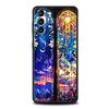 Beautiful Sun Moon Glass Phone Case for Samsung Galaxy S26 S25 S24 S23 S22 S20 S21 FE Ultra S25 Edge Plus 5G Soft TPU Cover Bags