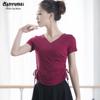 Women's V-Neck Modal Long Sleeve Dancewear Top for Latin & Ethnic Dance Practices