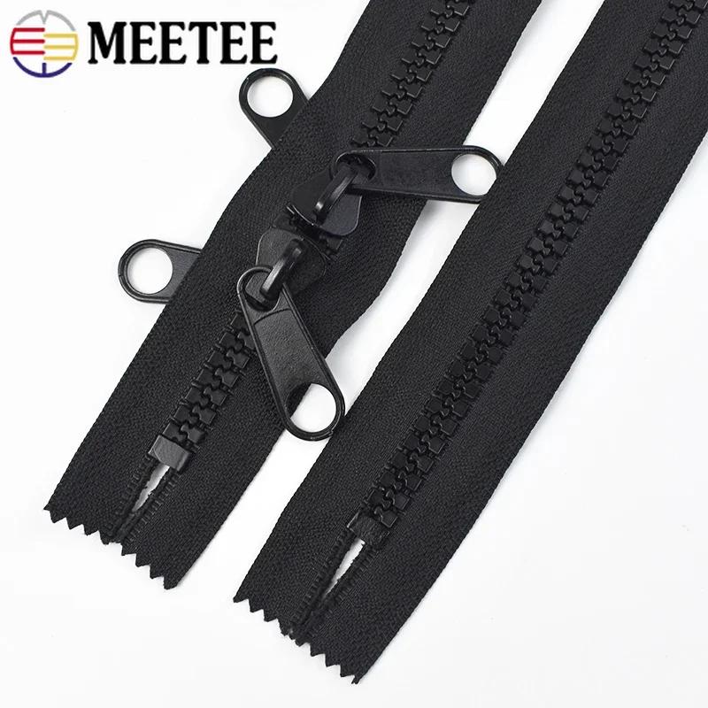 1/2/3/4/5/6Meters 10# Resin Zipper with Double Sliders Close-End Zip Closure Outdoor Tent Long Large Zippers Sewing Accessories