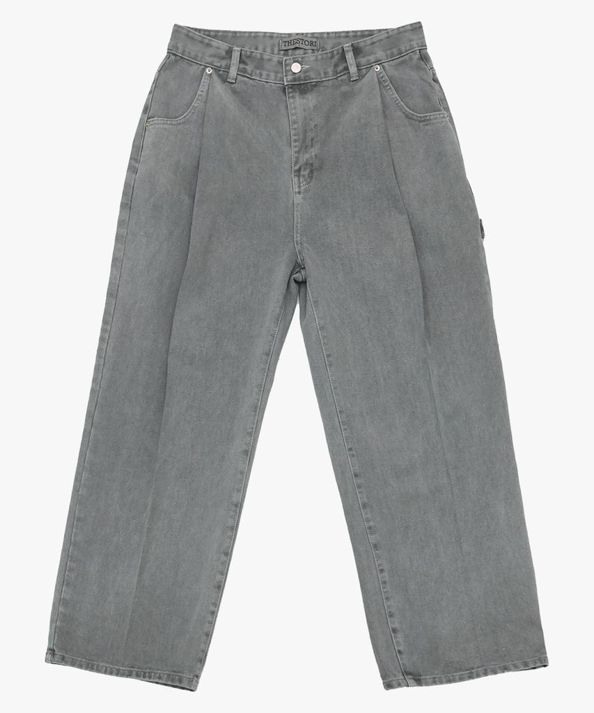 Deoseutoli Pigment Wide Cotton Pants (Gray)