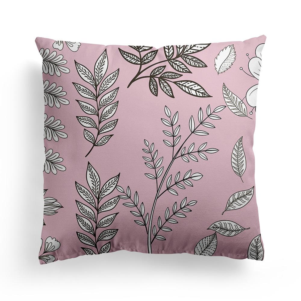 

Новые розовые подушки-плед с листьями и цветами для дома, машины, дивана и офиса 45 * 45Cm without pillow core