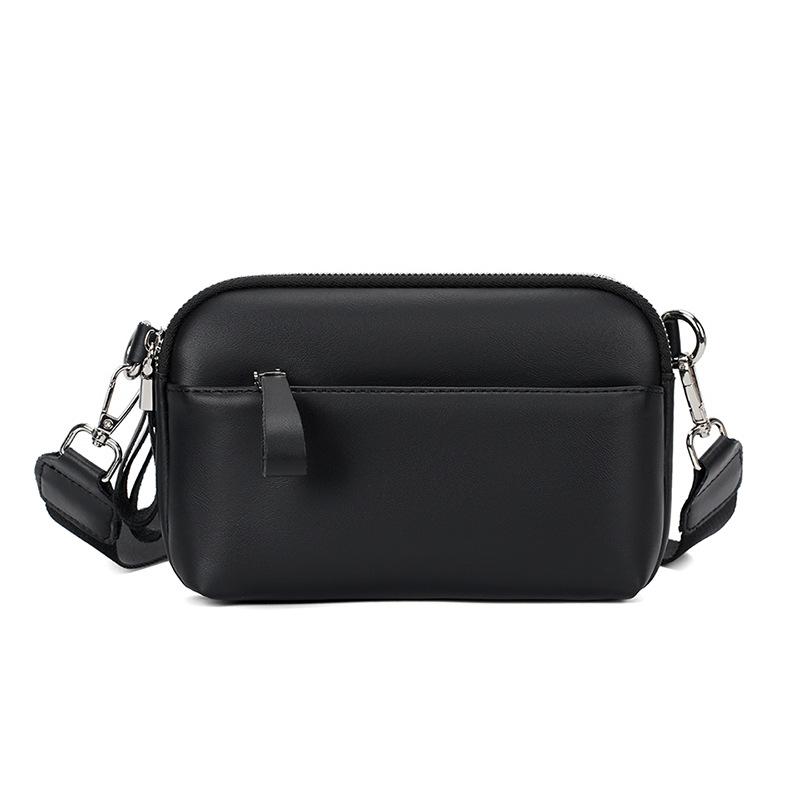 Real Leather Women s Bag, Crossbody Bag, Large Capacity, High-end Feel, New Niche Genuine Leather Small Bag, Multi Pocket Shoulder Bag чёрный