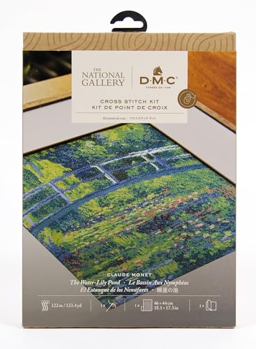 

DMC THE NATIONAL GALLERY Cross Stitch Kit, Claude Monet Water Lilies 30 x 28.7 cm, BL1111/RE/71