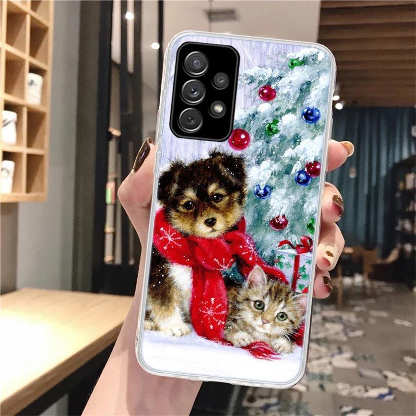 

Merry Christmas Cartoon Cute Snow Soft Phone Case For Samsung Galaxy A52 A42 A32 A12 A22 A51 A50S A30S A20S A10S A71 A41 A31 A21 Samsung A41