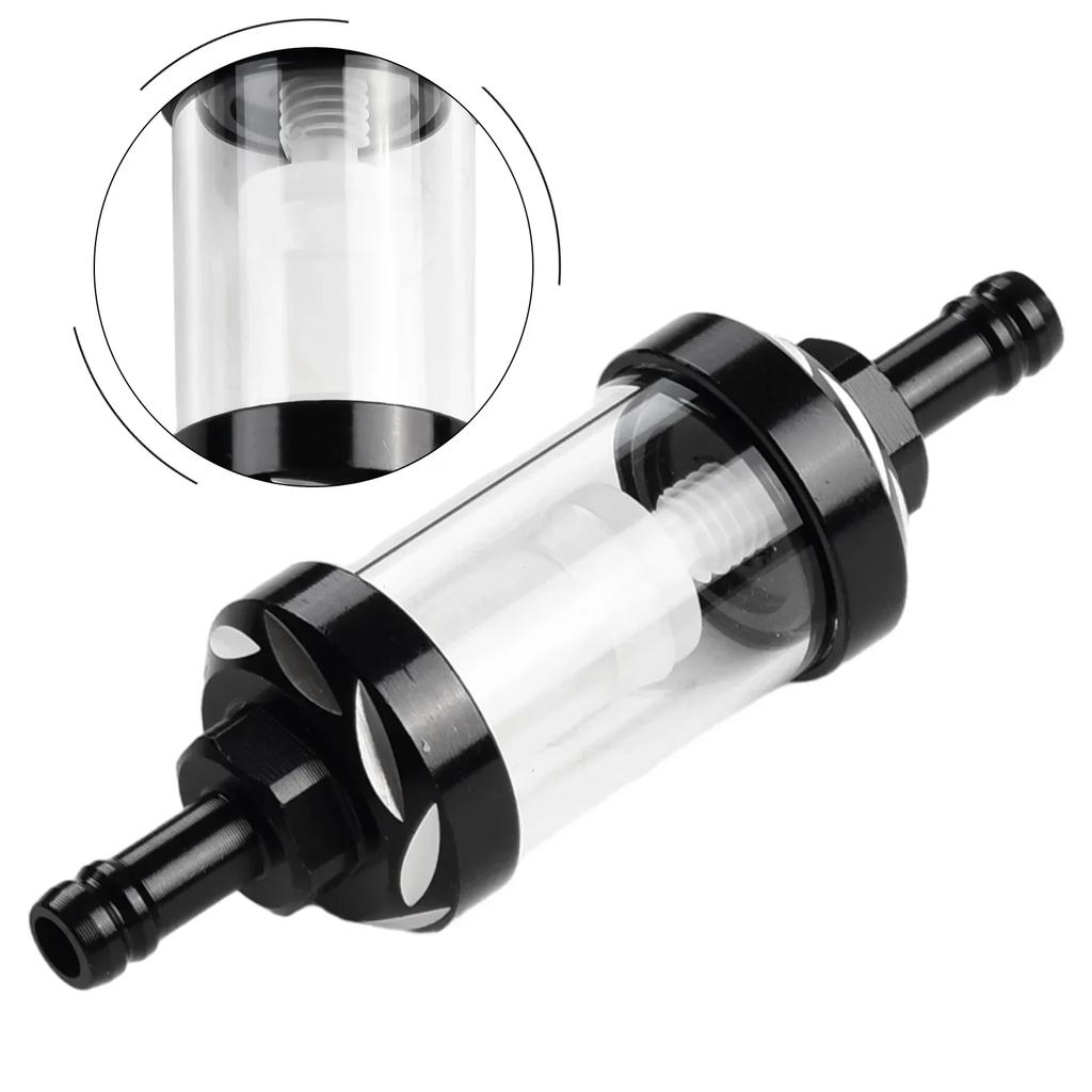 Zubehör Kraftstofffilter 1 Stück 5/16" Praktisch Wiederverwendbar 8mm Teile Motorrad Ersatz 5/16" Chrom Und Glas