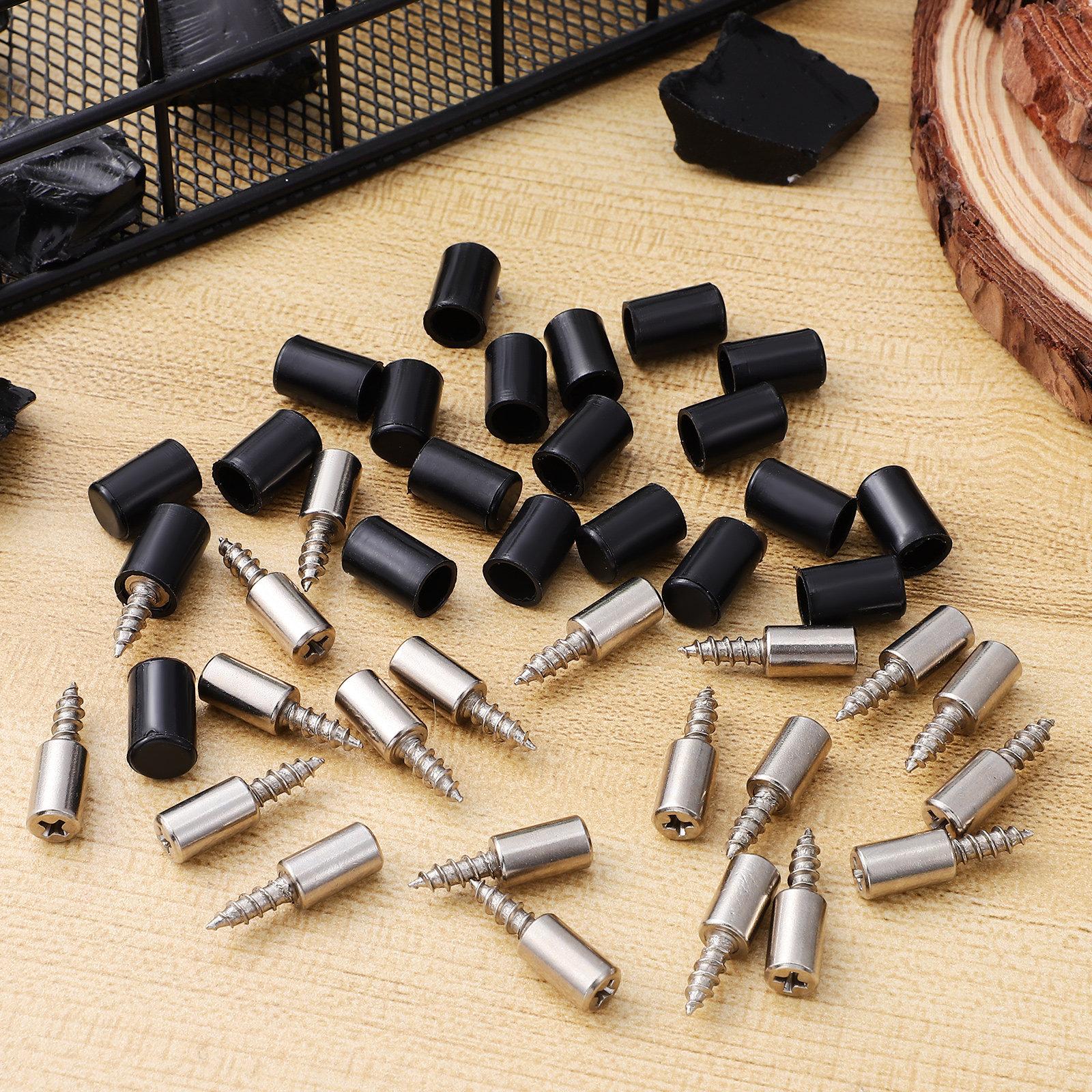 

20Pcs Shelf Screw Pegs Iron Heavy Duty Shelving Support Pins Self Tapping Shelf Holders Nonslip Sleeves Adjustable Cabinet Clips other