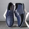 Fashion Men Genuine Leather fur Shoes High Quality Elastic Band Fashion Design Solid Tenacity Comfortable Men's Shoes Big Sizes 2025 s34