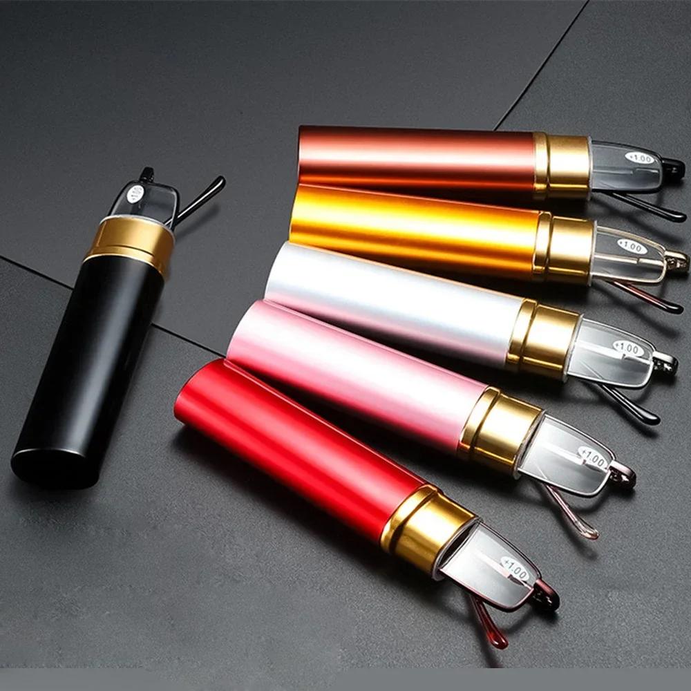 Men Pen Holder Reading Glasses Ultra Light Portable Presbyopic Eyewear Spring Frame High-definition Anti Blue Light Eyewear