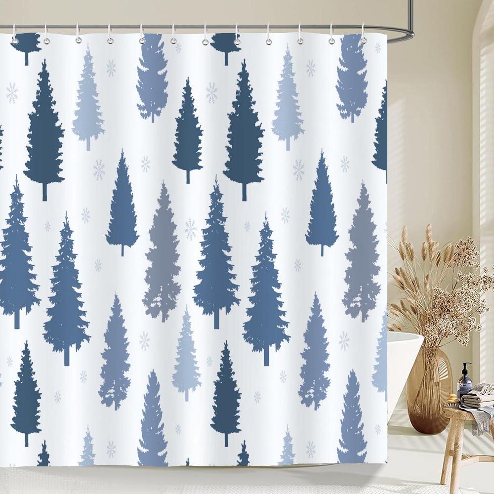 Geometric Pattern Fabric Waterproof Shower Curtain Bathroom Curtains Colorful Stripes Bathtub Decor Bath Screen with 12 Hooks