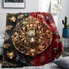 1Pc Gorgeous R&B Print Flannel Blanket, High quality Comfortable for All Seasons, Home Decor, Warmth and Comfort, Perfect for Christmas Gifts W41