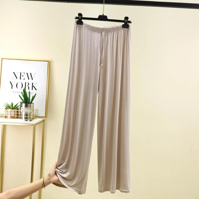 Modal Floor-Length Wide Leg Pants Loose Home Spwear  Color Versatile Casual Summer Thin Home Pants Women