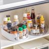 1pc Refrigerator Rotation Storage Rack Kitchen Drinks Seasoning Storage Shelf Refrigerator Rotating Tray Kitchens accessories