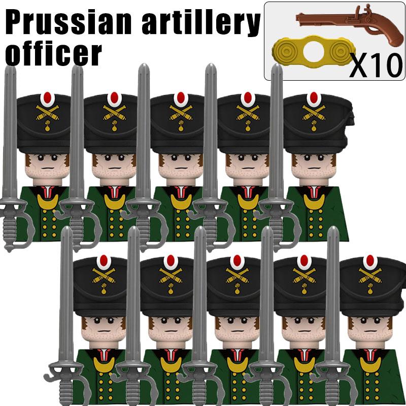 Kids Toys Napoleonic Wars Building Blocks 10pcs/lot Fusilier Lancer Soldiers Mini Action Figures Toys For Kids Christmas Gifts