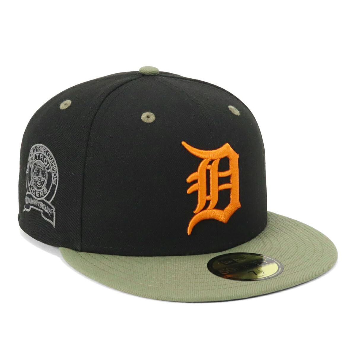 

New Era newera кепка 59FIFTY 70922836 NER36C8273 MLB Detroit Tigers DET Черный БОКОВАЯ НАШИВКА 2-цветный КРОССОВКИ ONSPOTZ эксклюзив Мужская Женская шляпа 5950 Бок