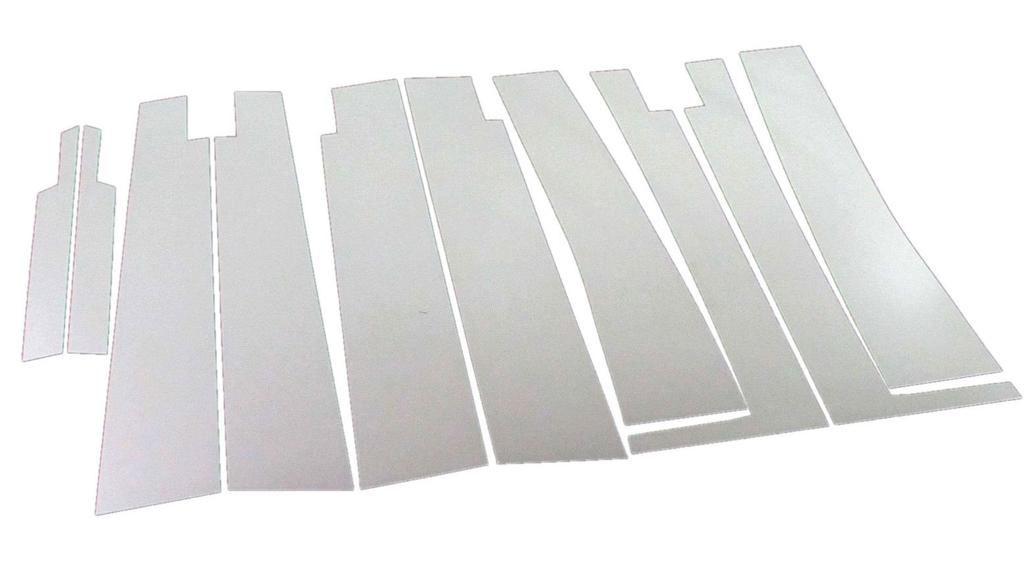 BRIGHTZ Finish Stainless Steel Pillar Panels for Presage U31 with Visor Fits NU 31 Ultra-Mirror (10-Piece Set) (PIL-SIL-324) - PU31, TU31, PNU31,