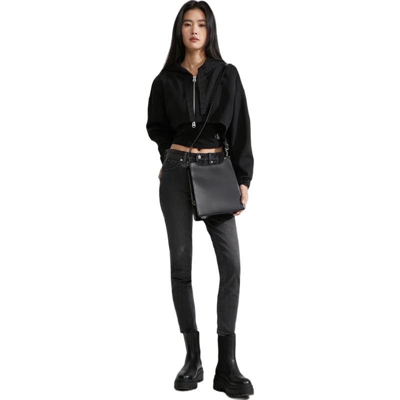 Calvin Klein Women s Embossed Logo Shoulder Tote Bag One Size