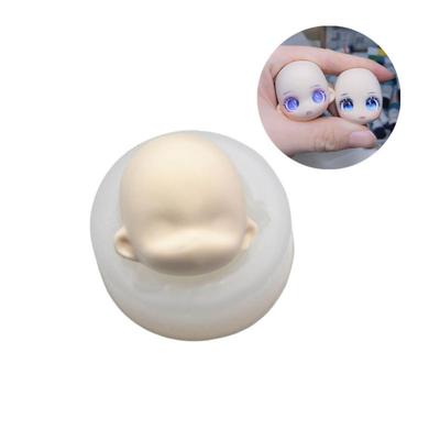 Silikon Menschlicher Kopf Form Fondant Gesichtsformen Baby Puppenkopf Form Ton Harzformen zum Herstellen von Kuchen Fondant Cupcake Topper