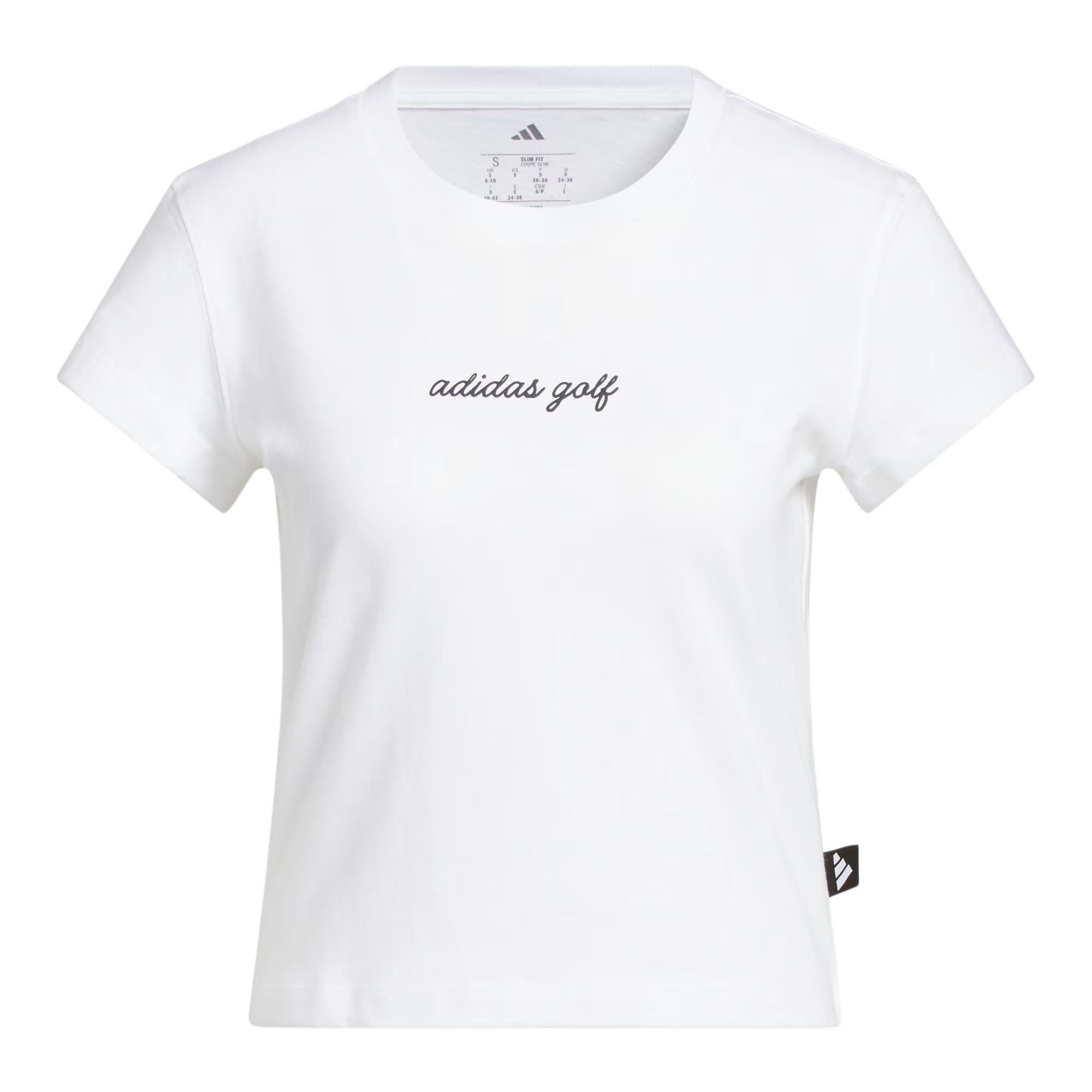 

Adidas Хлопковая спортивная футболка для гольфа, приталенная, с коротким рукавом, вязаная, женские топы KB2406 XL