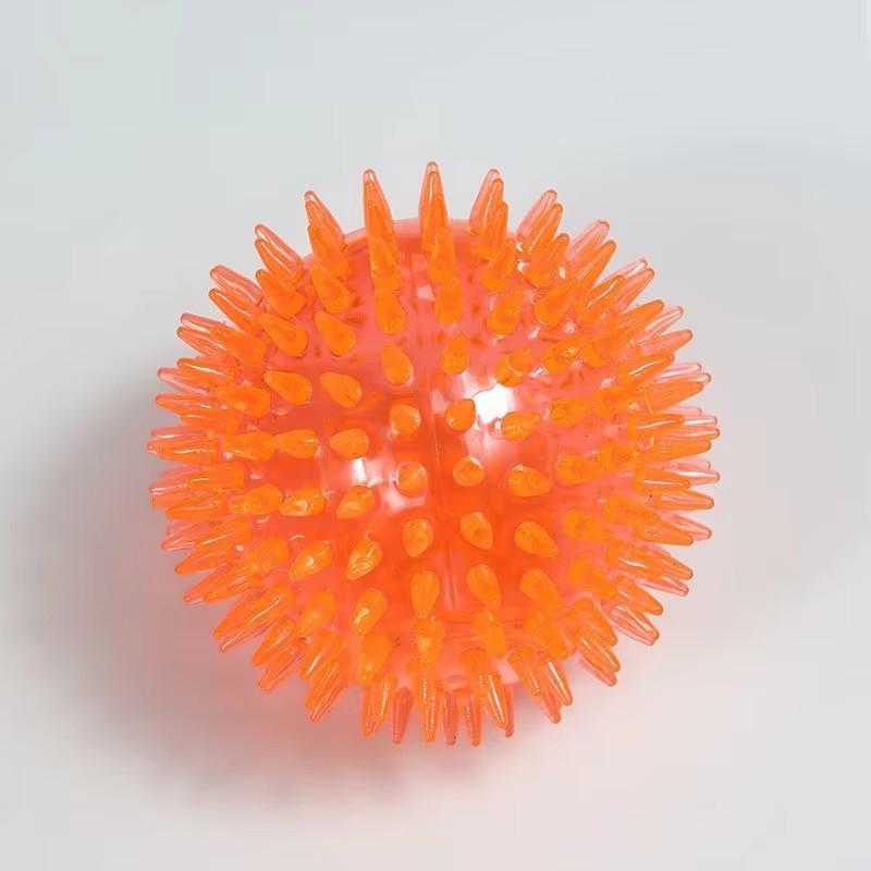

TPR Squeaky Spiked Dog Ball Chew Toy Durable Teeth Cleaning Molar Toy Floating Bouncy Interactive Pet Toy For Oral Care 5.5cm помаранчевий
