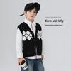 Boys' Cotton Knitted Cardigan Vest