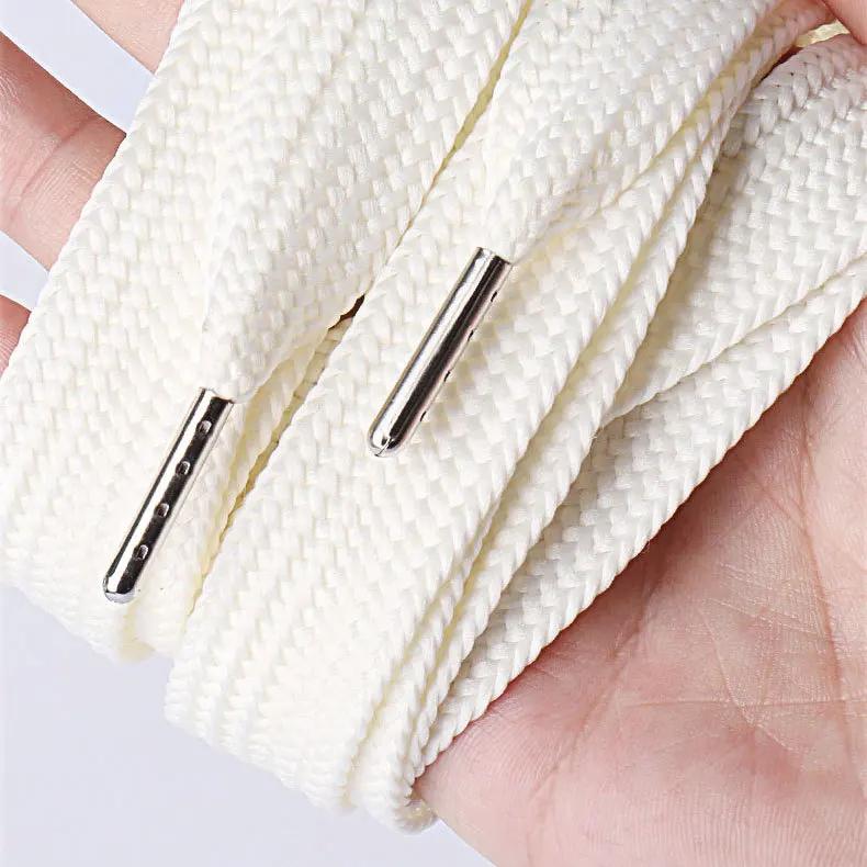 1Pair 2CM Wide Double Layered Thicken Shoelaces Sports Rope Non Elastic Leisure Men Women Sneaker Lacet Shoelaces Accessories