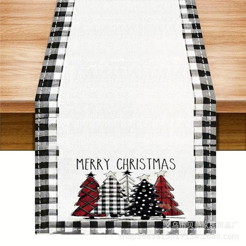 Cross-border Christmas Snowman & Santa Table Runner and Placemat