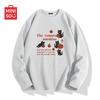 Men's 220G Heavyweight Waffle Knit Long Sleeve Round Neck T-Shirt
