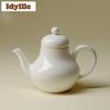 135ml Süße Weiße Glasur Porzellan Zuiyin Teekanne Japanische Teezubereitungskanne Tee Einweichkessel mit Kugel Loch Chinesisches Teeservice Handwerk