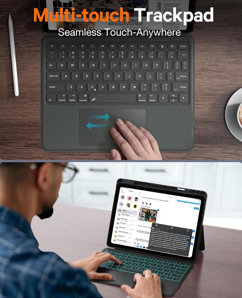 Samsung Tab S10 FE+ AI Bluetooth Keyboard Protective Case 13.1